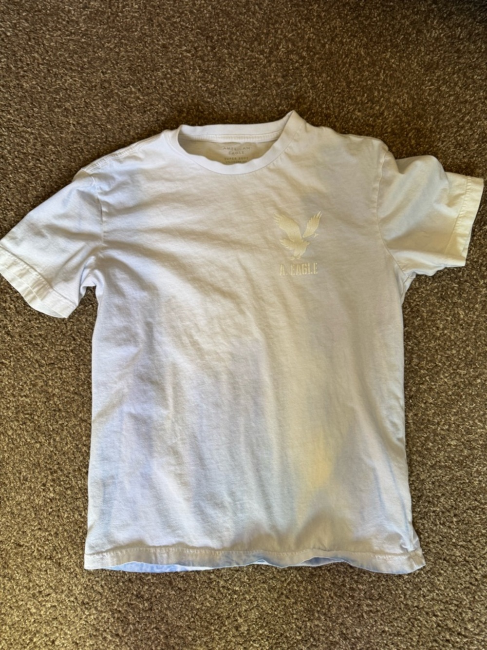 American Eagle Outfitters White Short-Sleeve Logo Tee